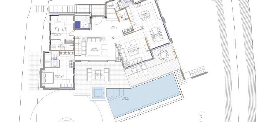 Villa moderna de nueva construcción en La Quinta en urbanización cerrada