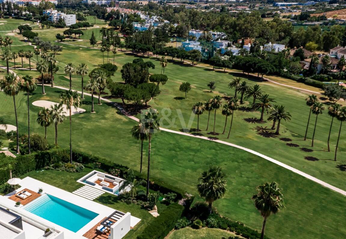 Exceptional villa with breathtaking views across golf course and Meditteranean Sea