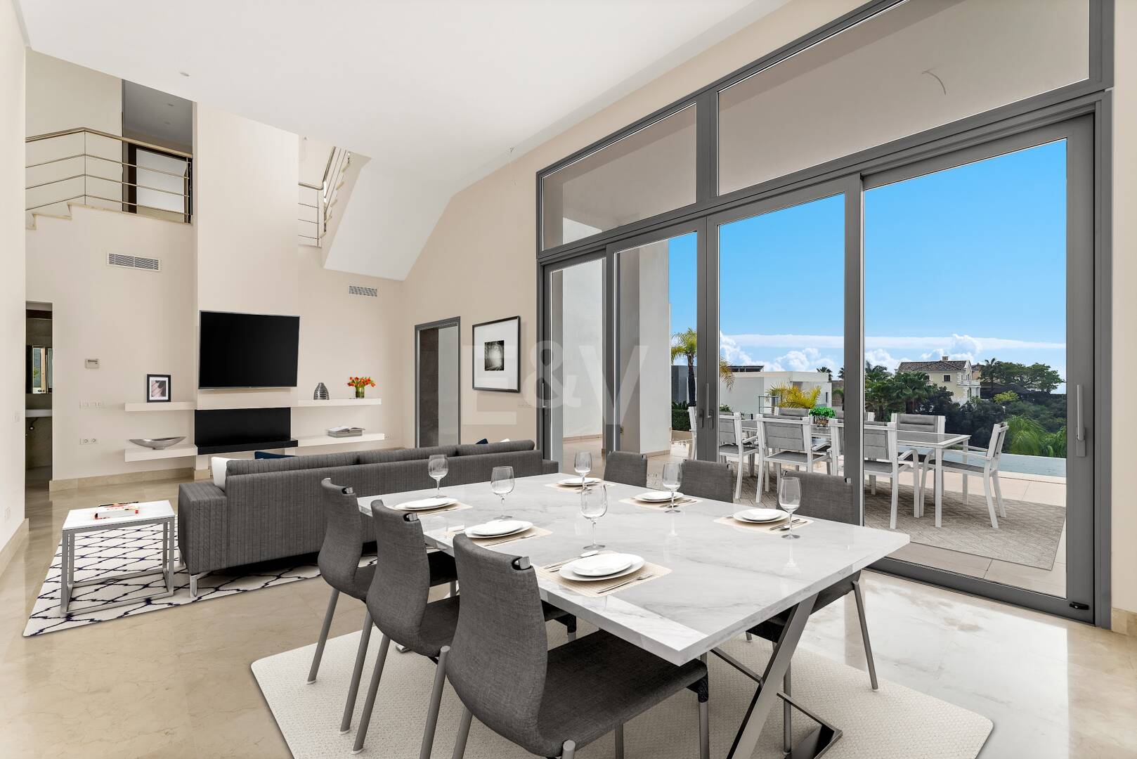 Modern Puerto del Capitán Villa with Sea View in Gated Community