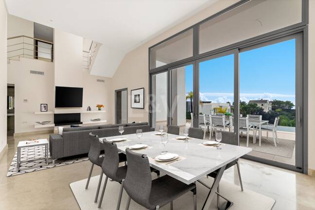 Modern Puerto del Capitán Villa with Sea View in Gated Community