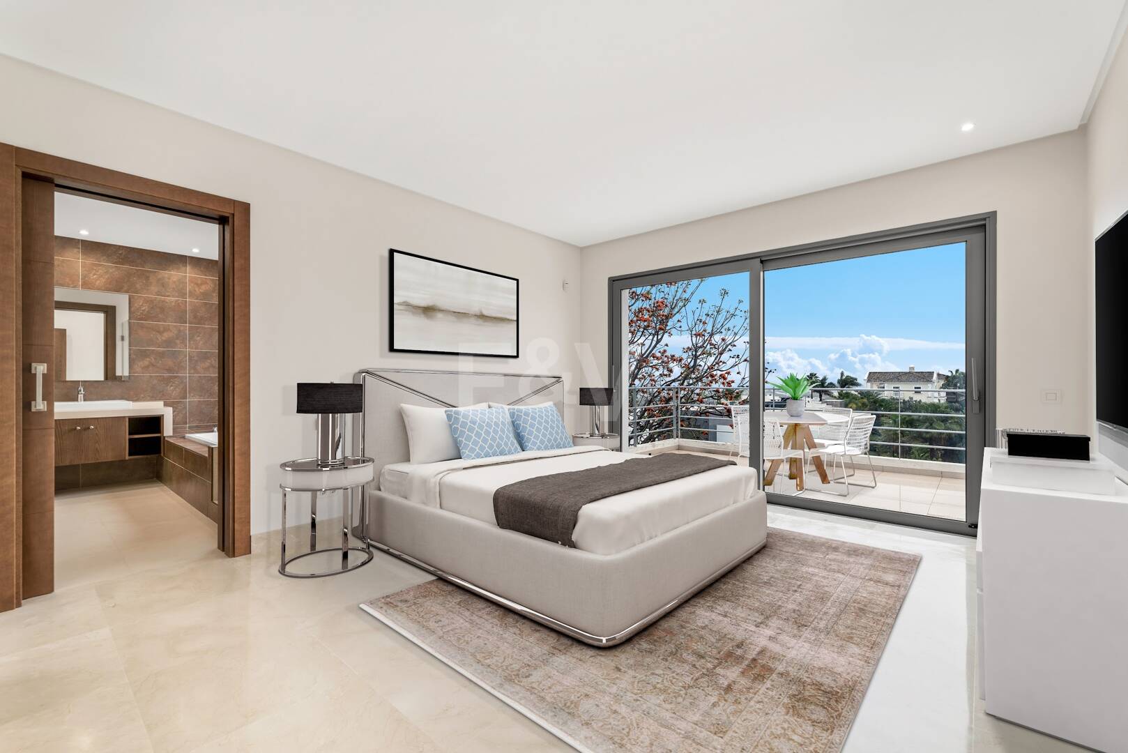 Modern Puerto del Capitán Villa with Sea View in Gated Community