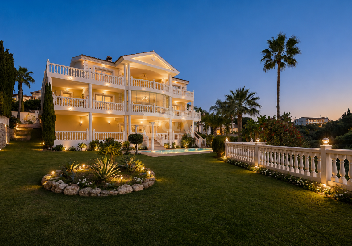 Villa med havsutsikt i Elviria