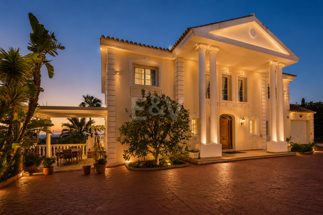 Villa med havsutsikt i Elviria
