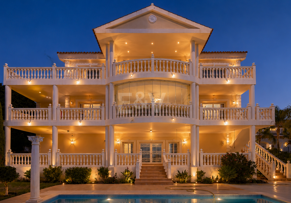 Villa med havsutsikt i Elviria