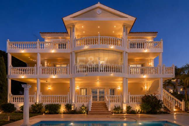 Villa med havsutsikt i Elviria