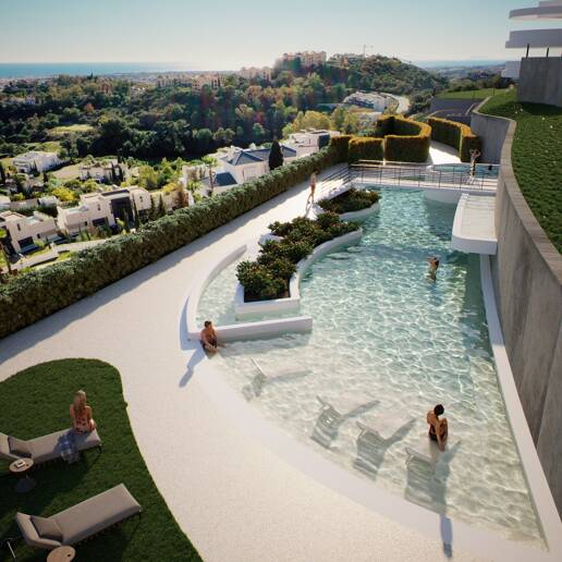 Modern Luxury Garden apartment with panoramic sea views in gated community