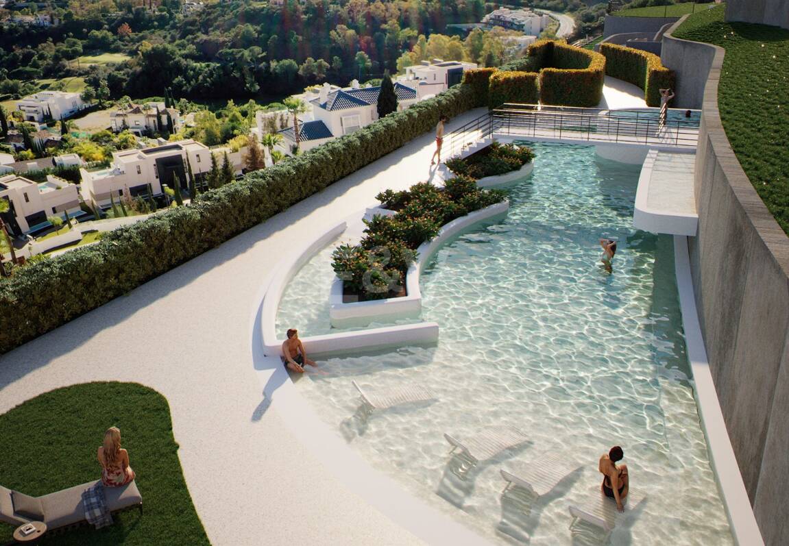 Modern Luxury Garden Apartment avec vue panoramique sur la mer dans la communauté fermée