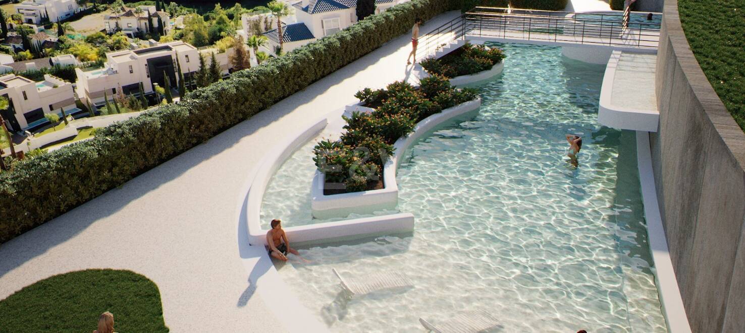Modern Luxury Garden apartment with panoramic sea views in gated community