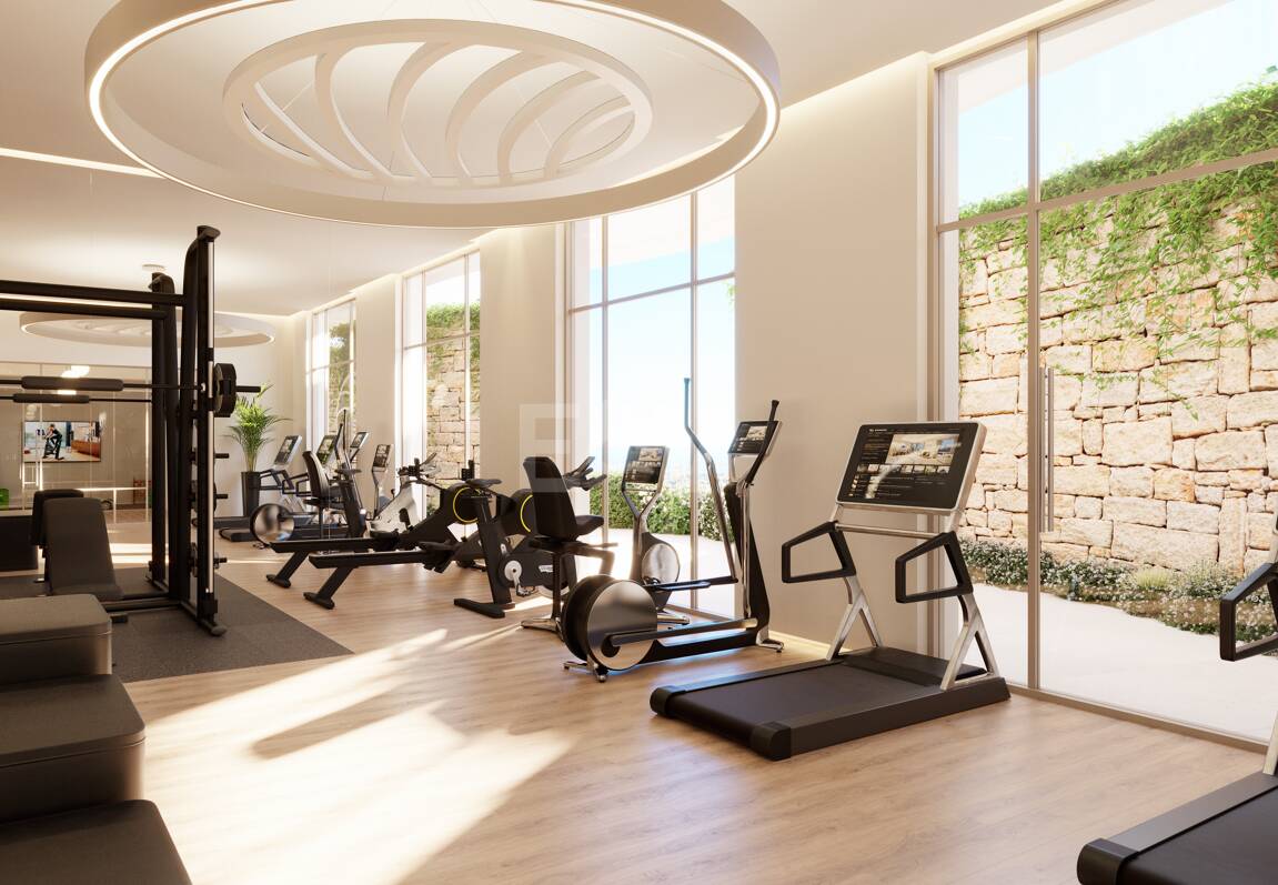 Modern Luxury Garden Apartment avec vue panoramique sur la mer dans la communauté fermée