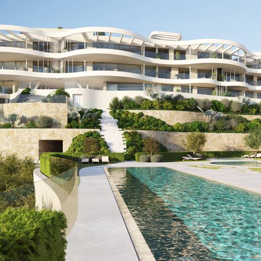 Modern Luxury Garden apartment with panoramic sea views in gated community