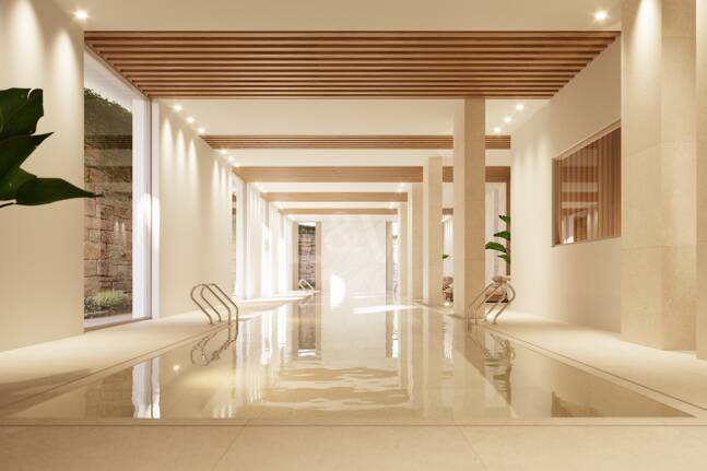 Modern Luxury Garden Apartment avec vue panoramique sur la mer dans la communauté fermée