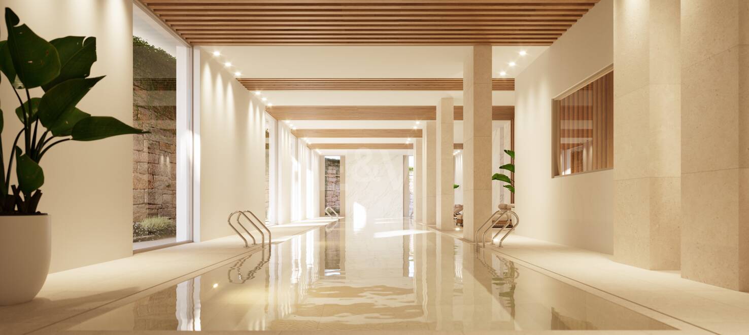 Modern Luxury Garden apartment with panoramic sea views in gated community