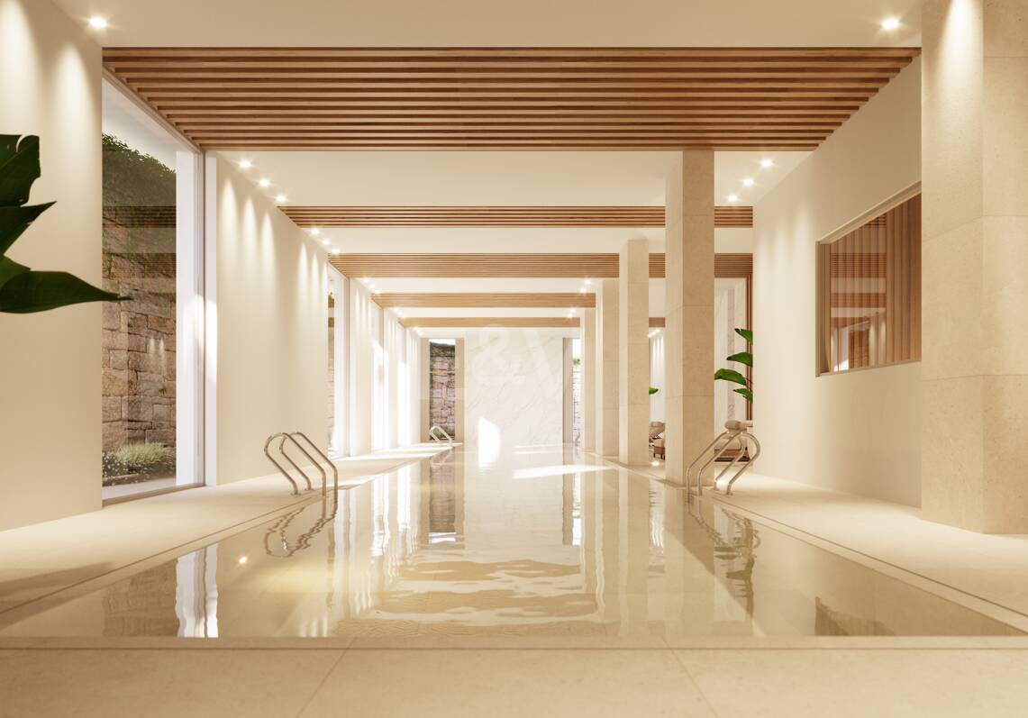Modern Luxury Garden apartment with panoramic sea views in gated community