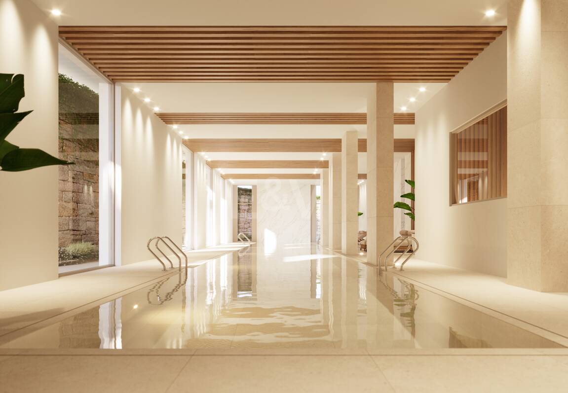 Modern Luxury Garden Apartment avec vue panoramique sur la mer dans la communauté fermée