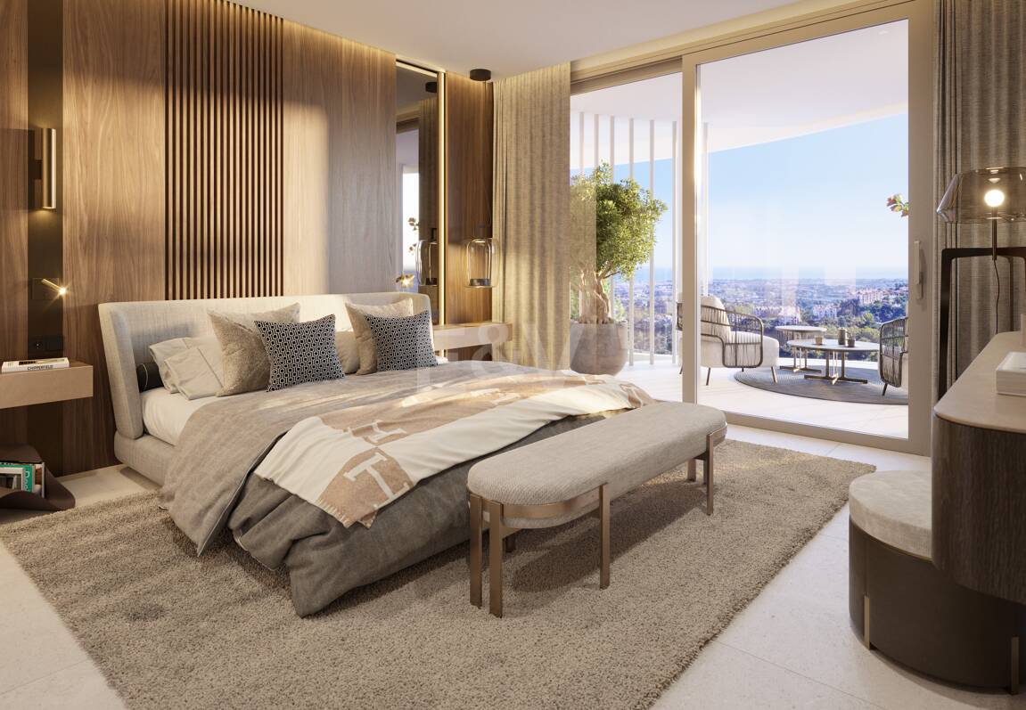 Modern Luxury Garden Apartment avec vue panoramique sur la mer dans la communauté fermée