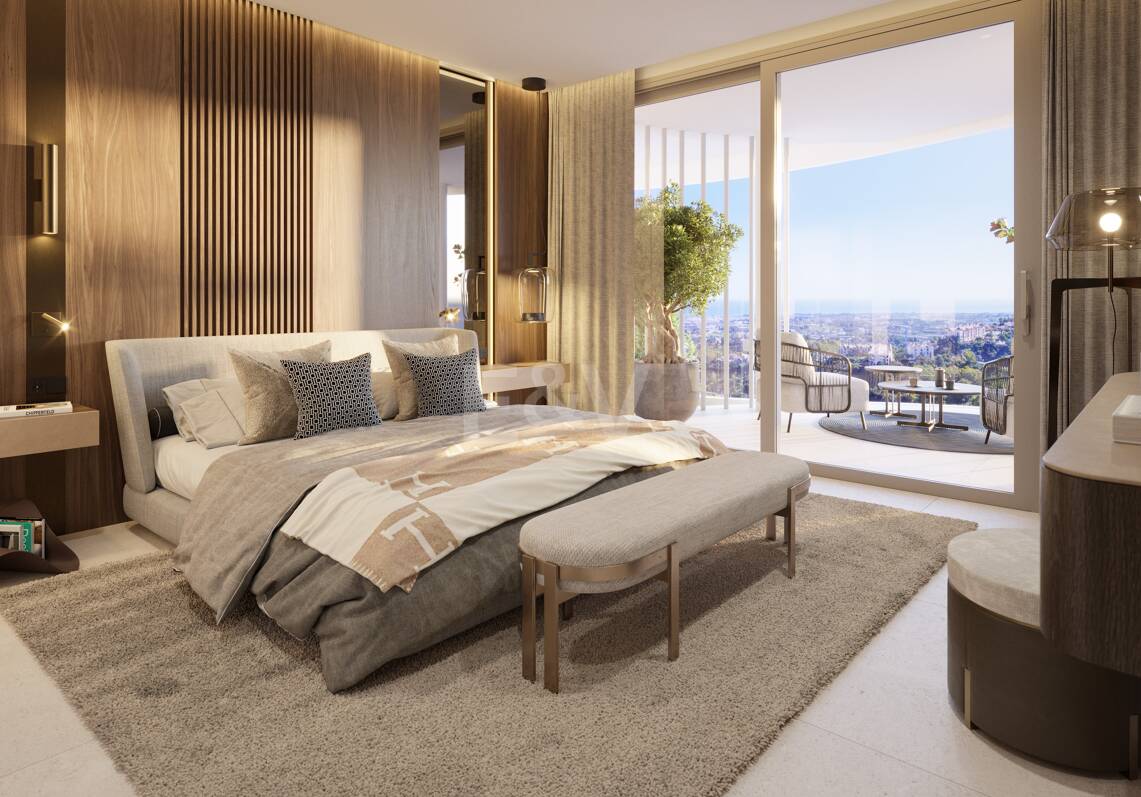 Modern Luxury Garden apartment with panoramic sea views in gated community