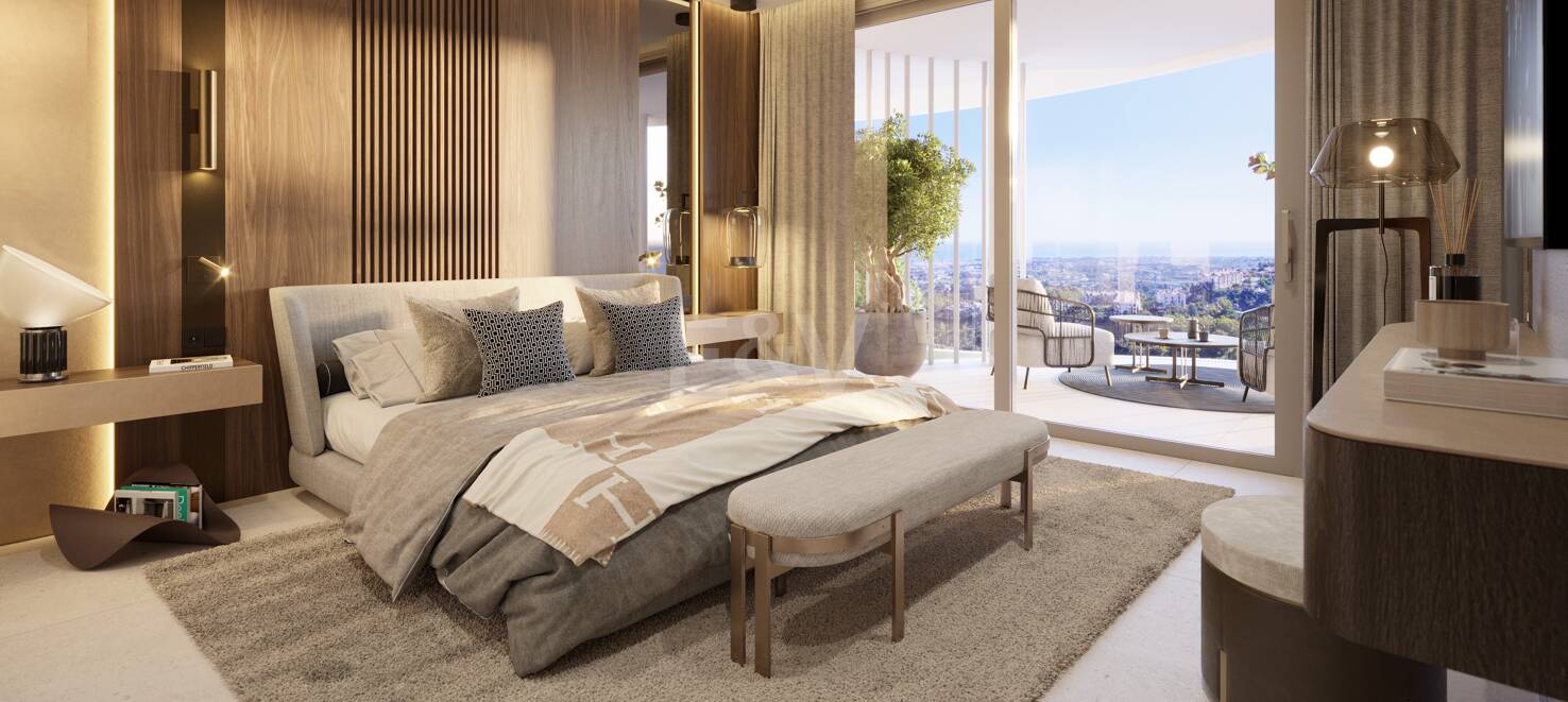 Modern Luxury Garden apartment with panoramic sea views in gated community