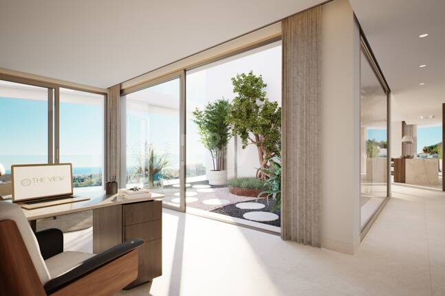 Modern Luxury Garden Apartment avec vue panoramique sur la mer dans la communauté fermée