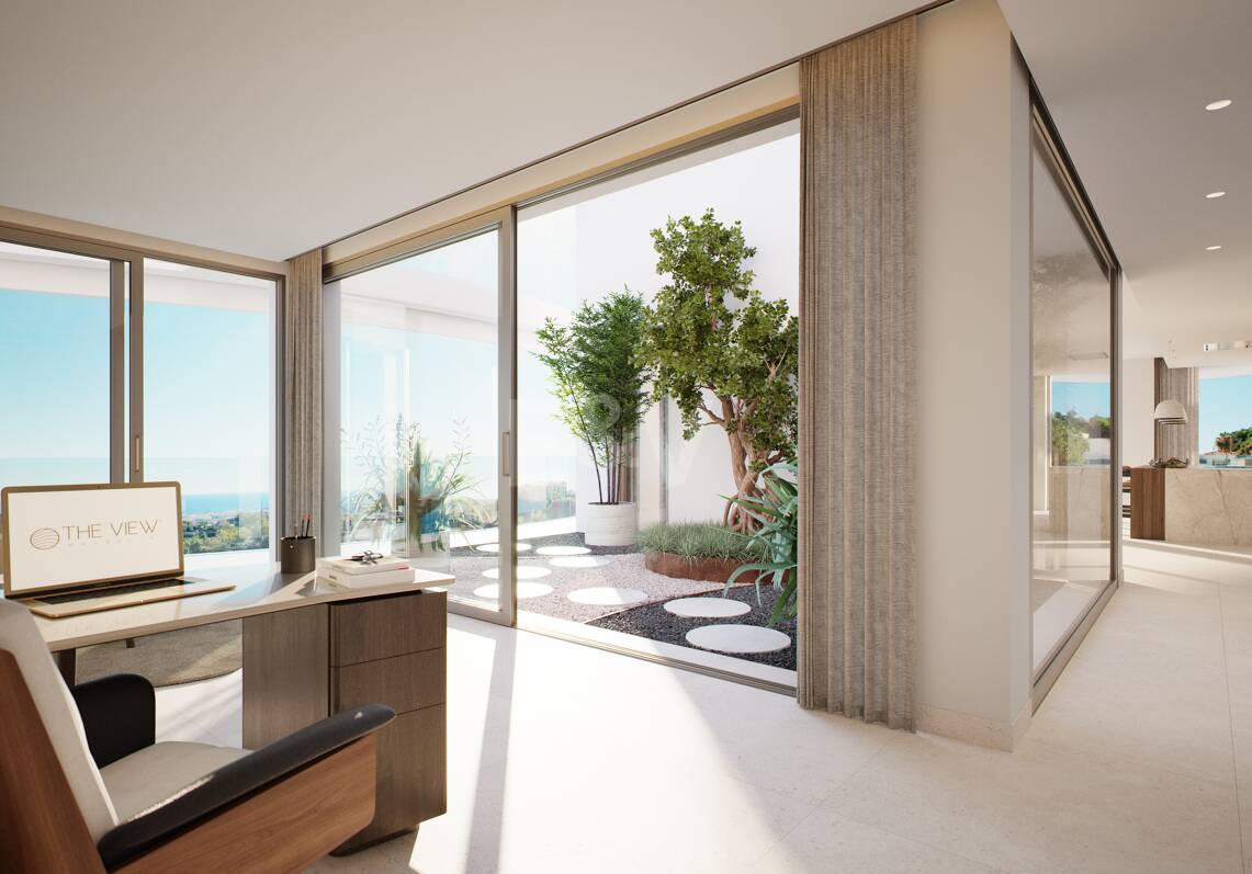 Modern Luxury Garden apartment with panoramic sea views in gated community