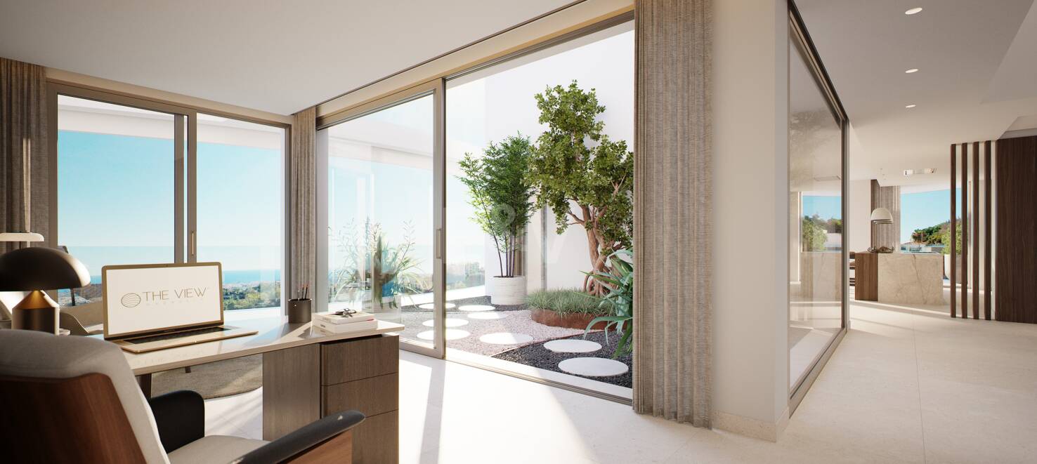 Modern Luxury Garden apartment with panoramic sea views in gated community