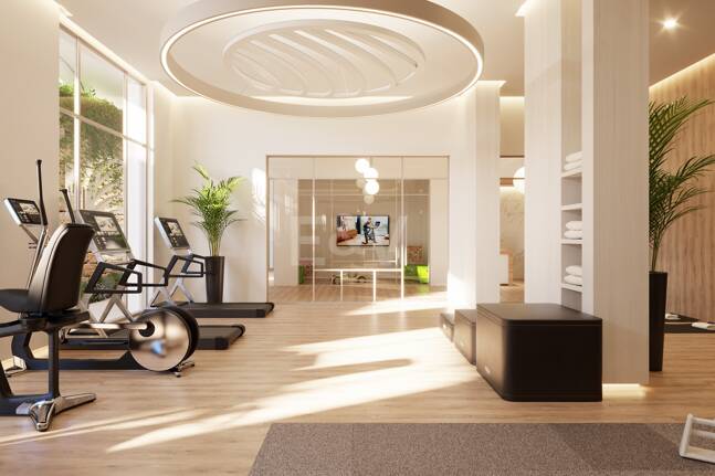 Modern Luxury Garden Apartment avec vue panoramique sur la mer dans la communauté fermée