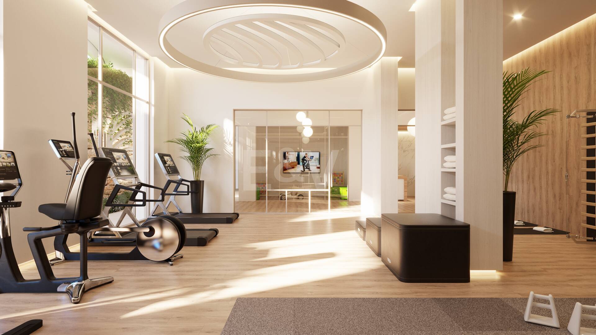 Modern Luxury Garden Apartment avec vue panoramique sur la mer dans la communauté fermée