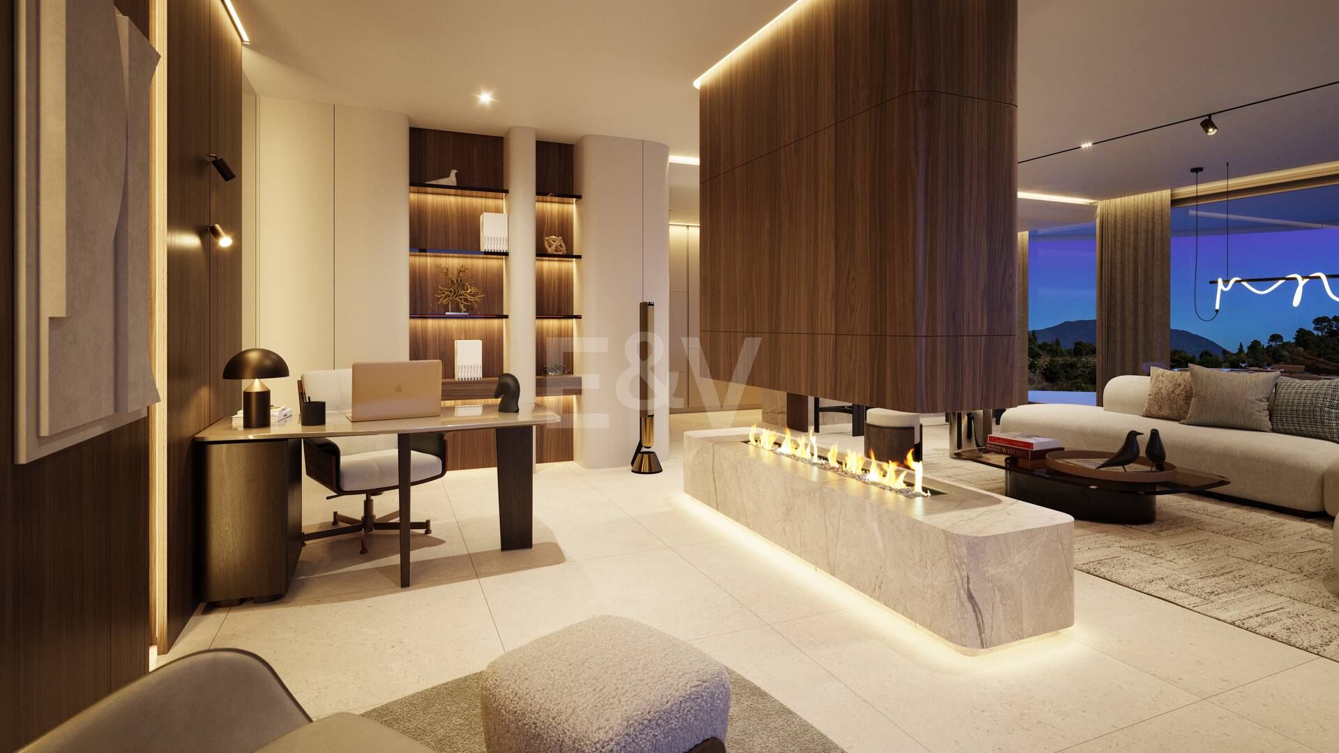 Modern Luxury Garden Apartment avec vue panoramique sur la mer dans la communauté fermée