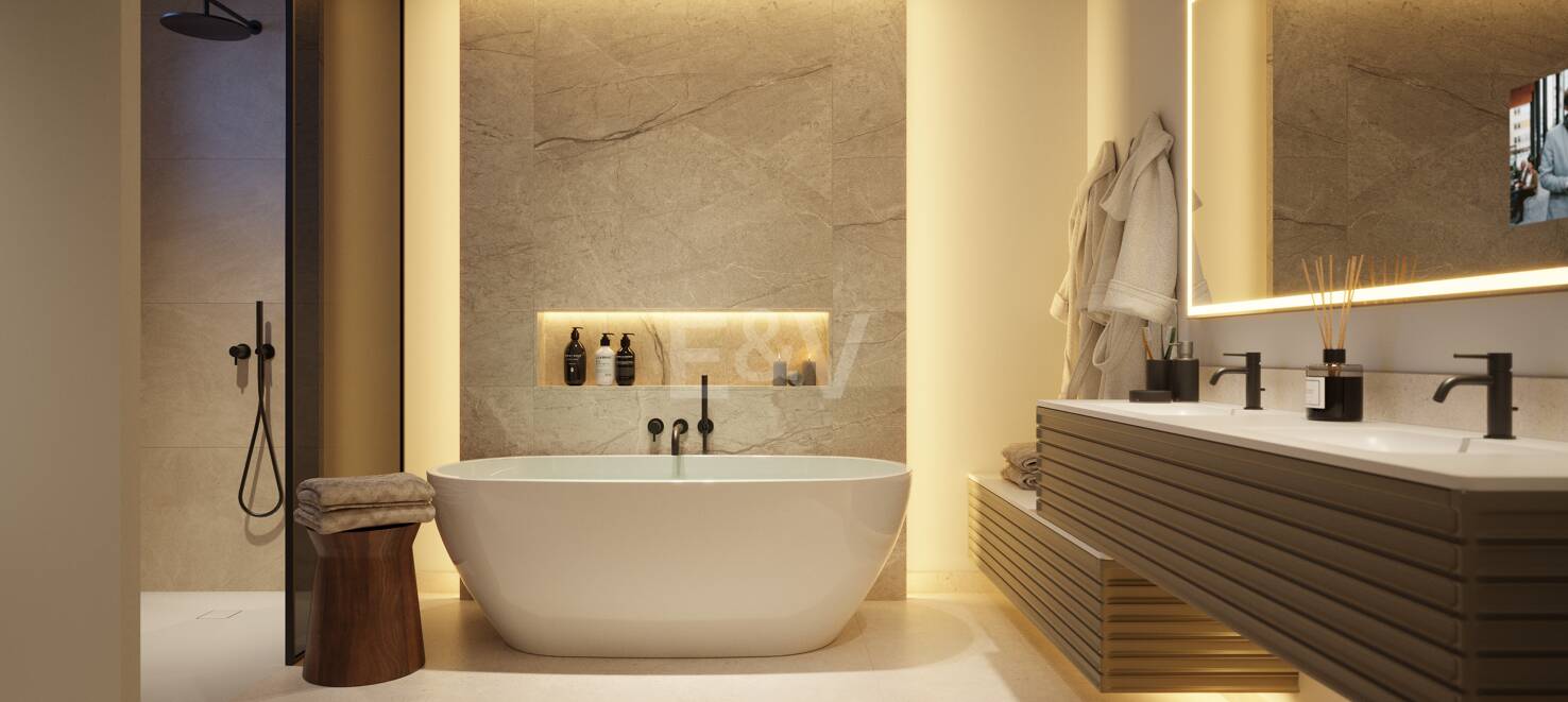 Modern Luxury Garden apartment with panoramic sea views in gated community
