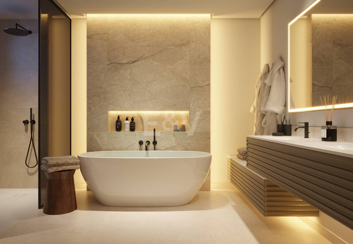 Modern Luxury Garden Apartment avec vue panoramique sur la mer dans la communauté fermée