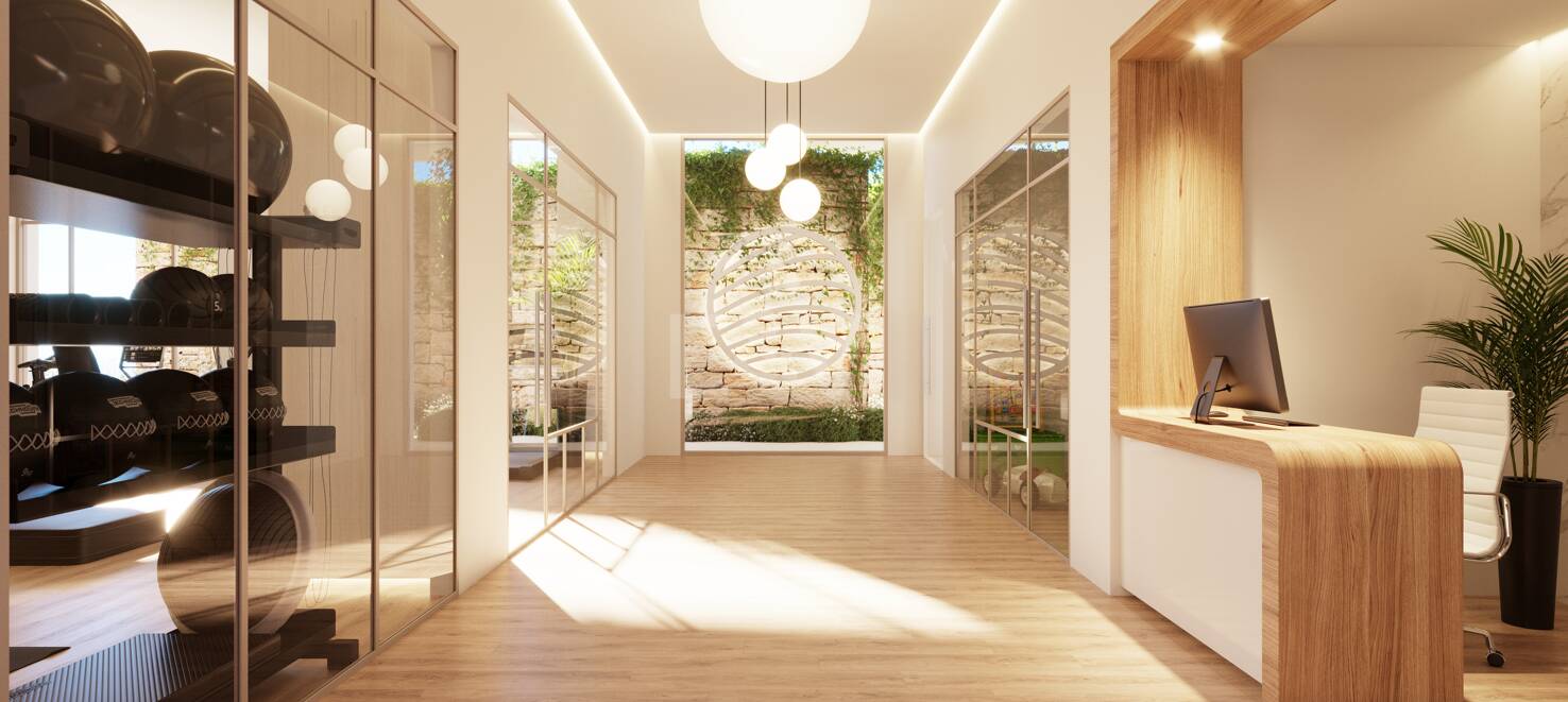 Modern Luxury Garden apartment with panoramic sea views in gated community