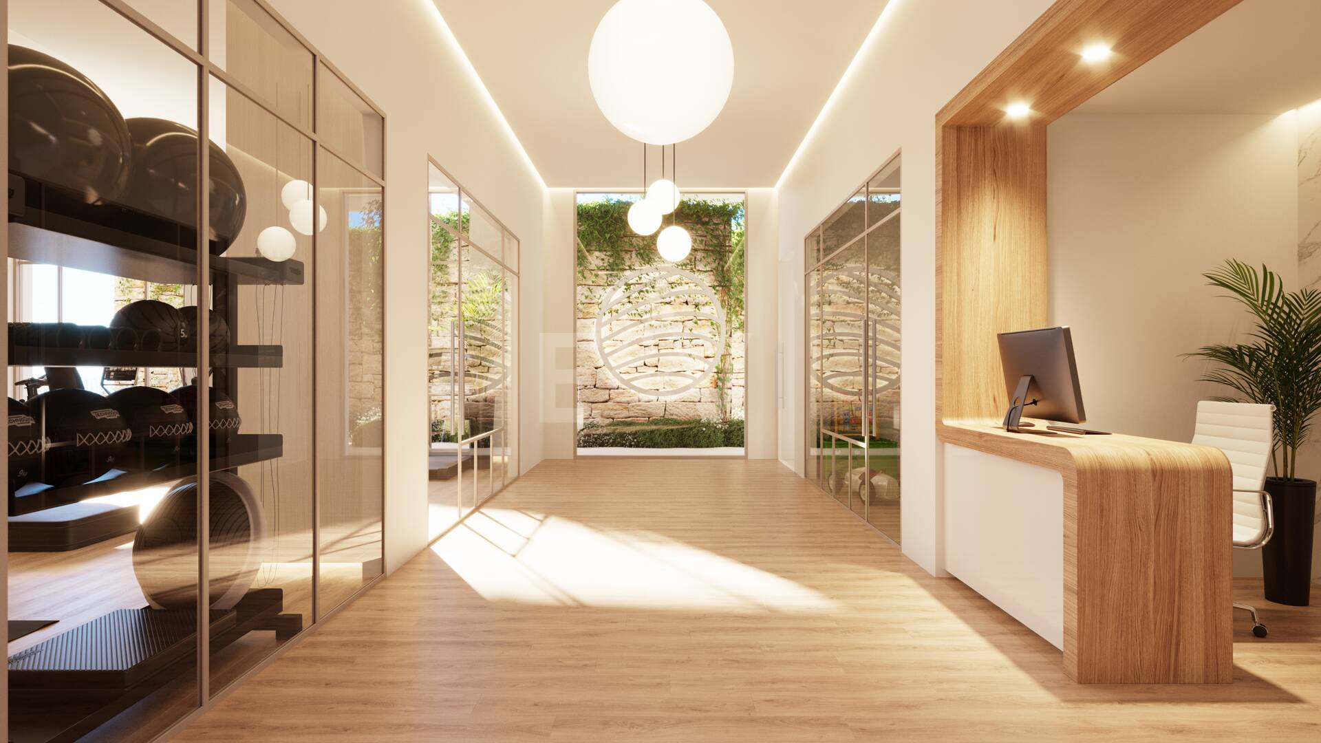 Modern Luxury Garden Apartment avec vue panoramique sur la mer dans la communauté fermée