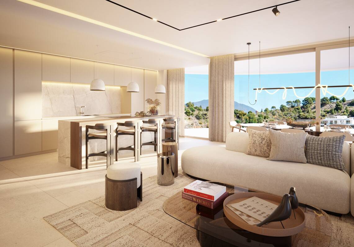 Modern Luxury Garden apartment with panoramic sea views in gated community