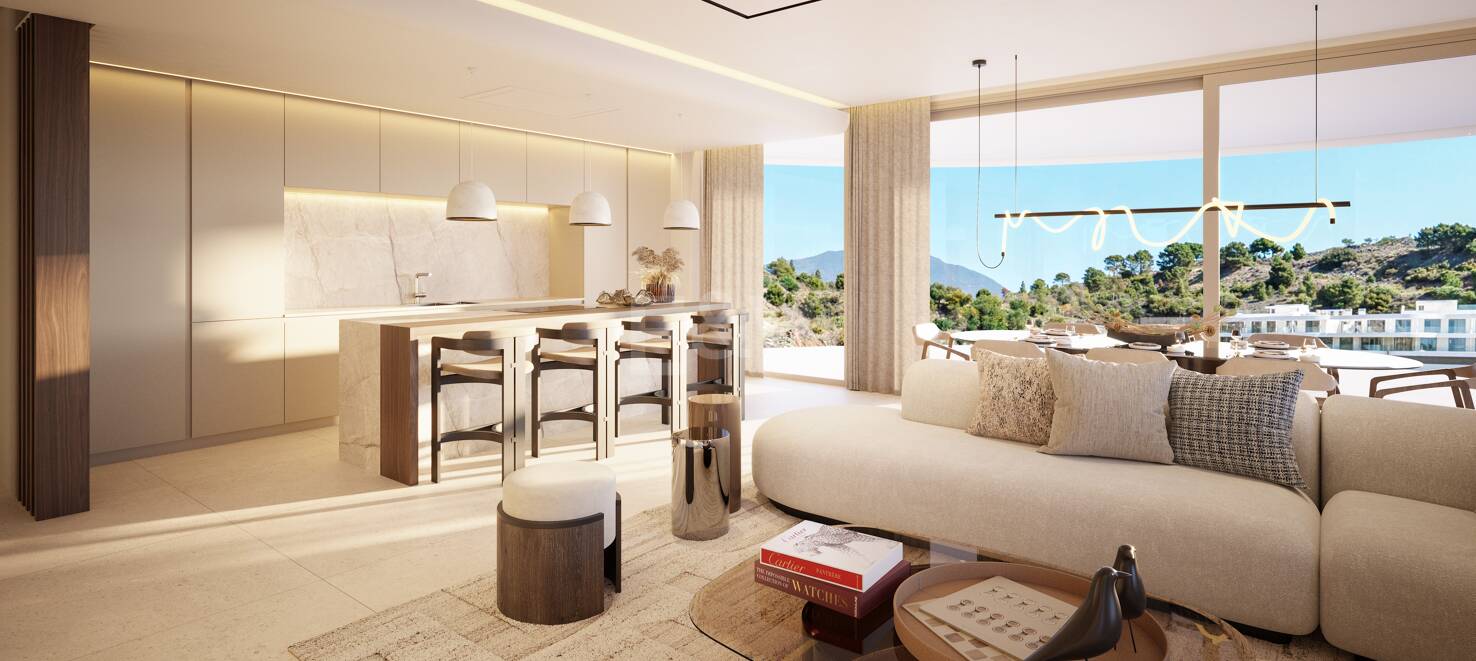 Modern Luxury Garden apartment with panoramic sea views in gated community