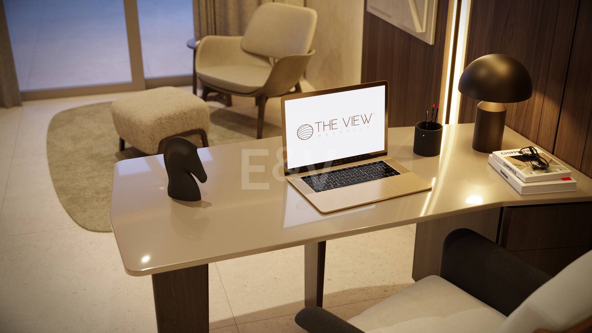 Modern Luxury Garden Apartment avec vue panoramique sur la mer dans la communauté fermée