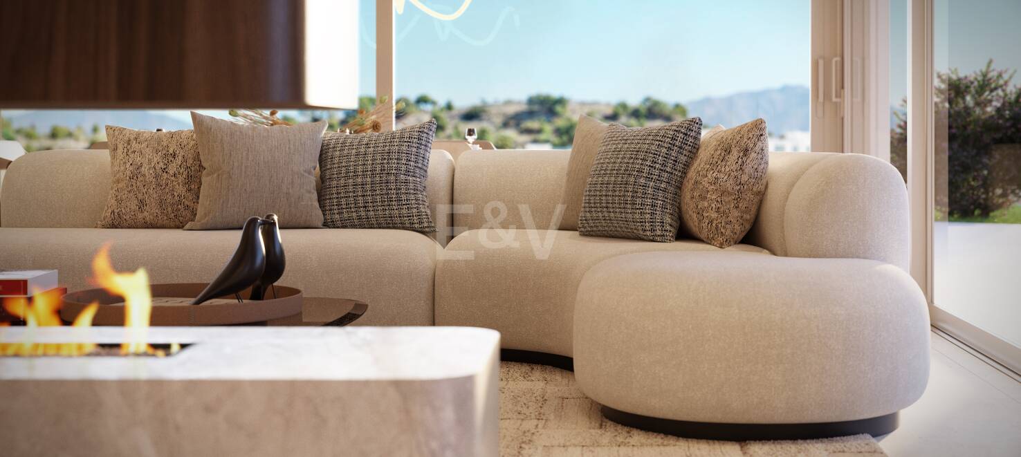 Modern Luxury Garden apartment with panoramic sea views in gated community