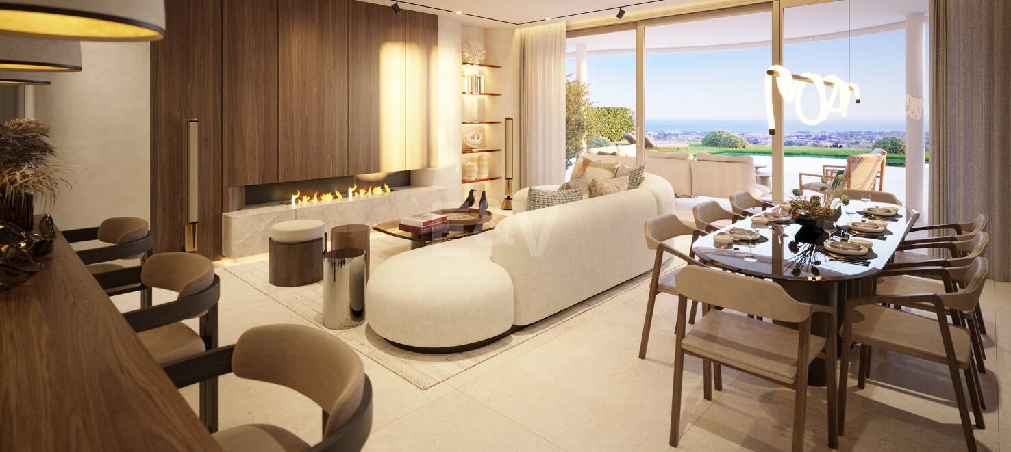 Modern Luxury Garden apartment with panoramic sea views in gated community