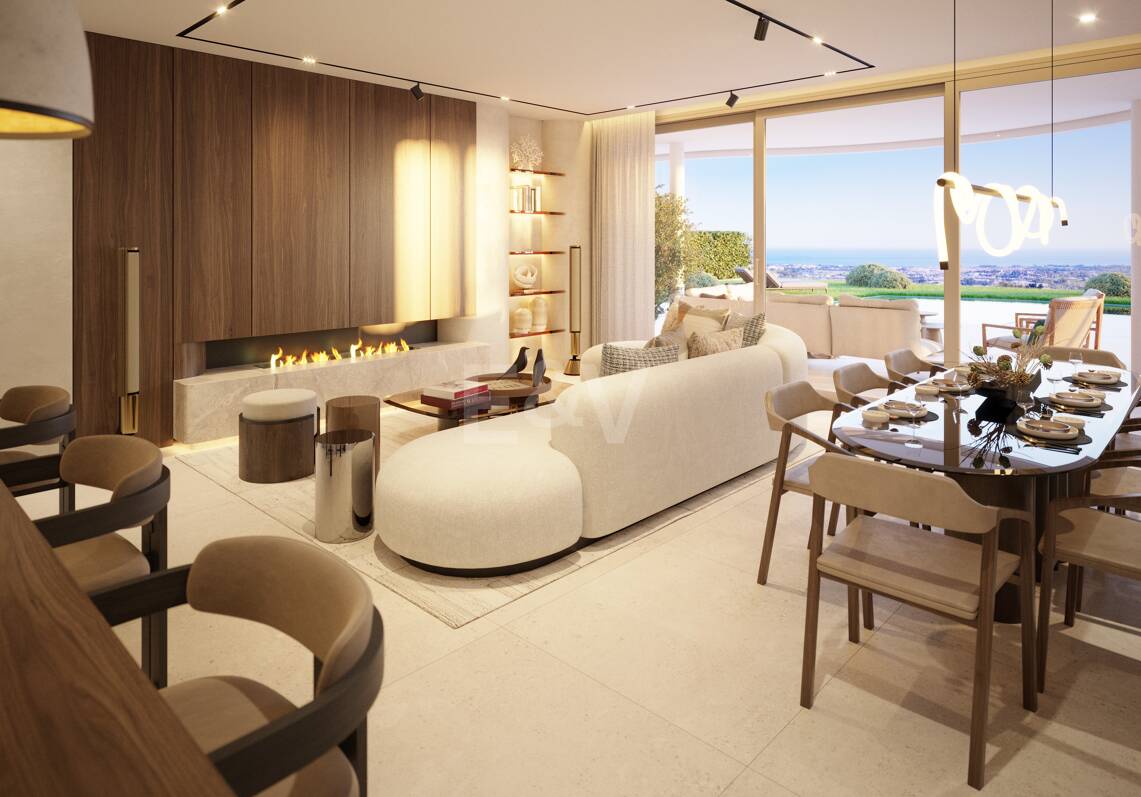 Modern Luxury Garden apartment with panoramic sea views in gated community