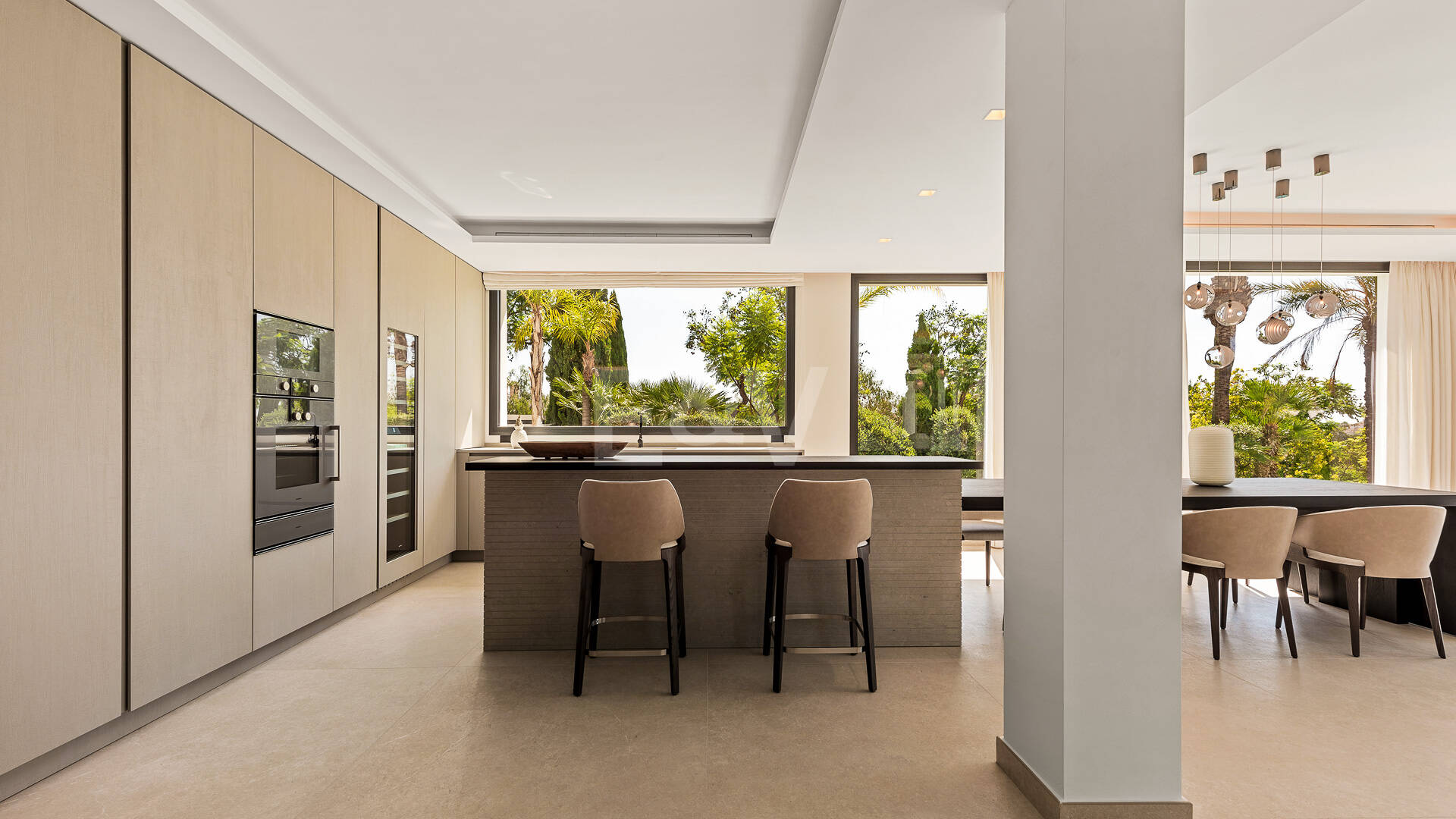 Villa de golf contemporaine Los Flamingos avec vue sur la mer