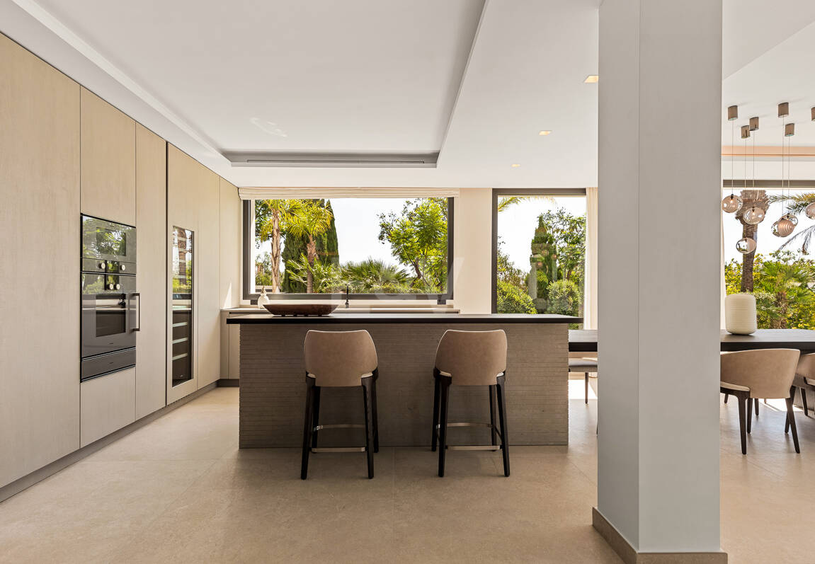 Villa de golf contemporaine Los Flamingos avec vue sur la mer