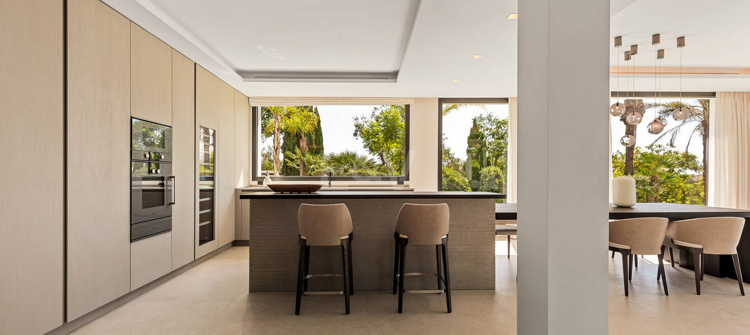 Villa de golf contemporaine Los Flamingos avec vue sur la mer