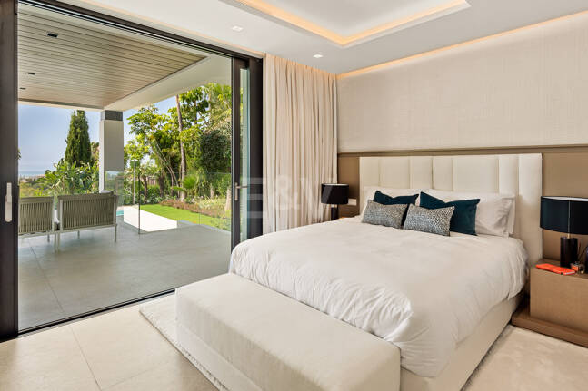 Villa de golf contemporaine Los Flamingos avec vue sur la mer