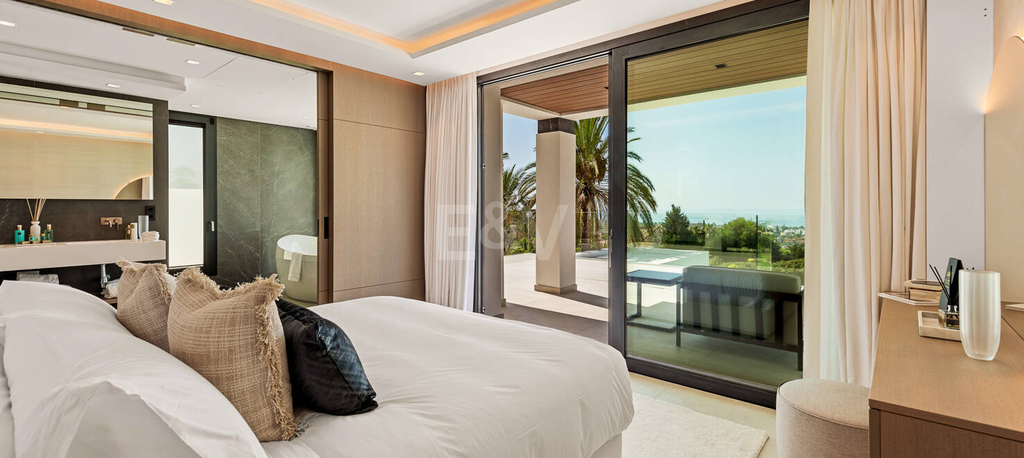 Villa de golf contemporaine Los Flamingos avec vue sur la mer