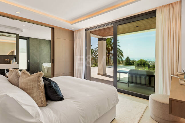 Villa de golf contemporaine Los Flamingos avec vue sur la mer