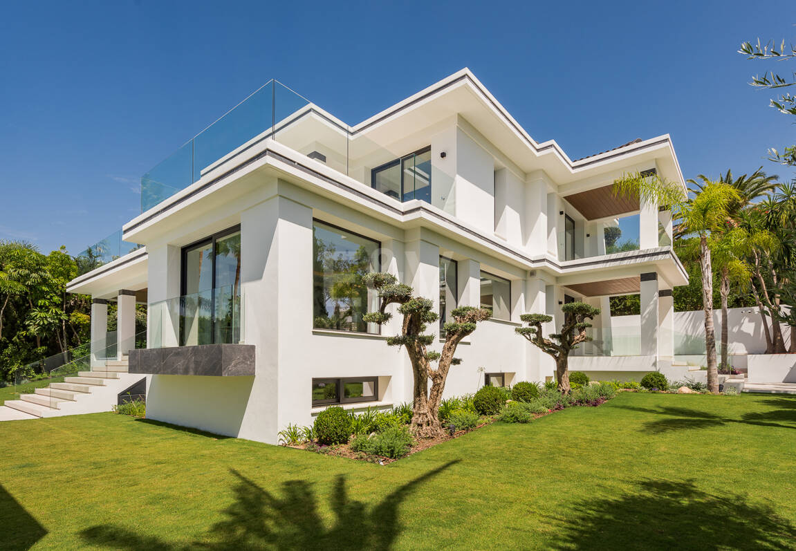 Villa de golf contemporaine Los Flamingos avec vue sur la mer