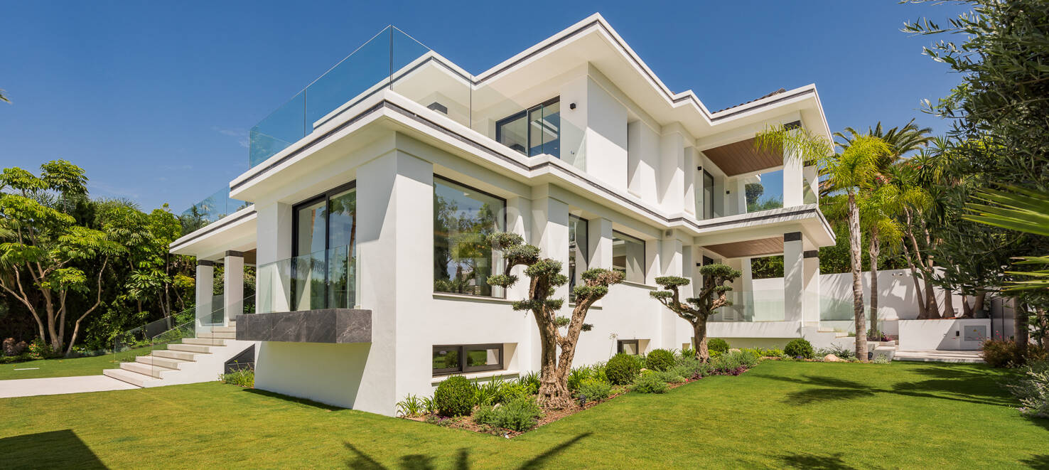 Villa de golf contemporaine Los Flamingos avec vue sur la mer