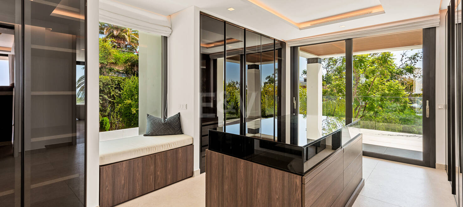 Villa de golf contemporaine Los Flamingos avec vue sur la mer