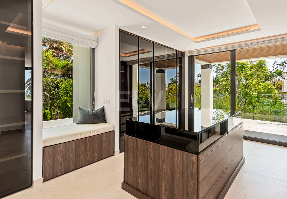 Villa de golf contemporaine Los Flamingos avec vue sur la mer