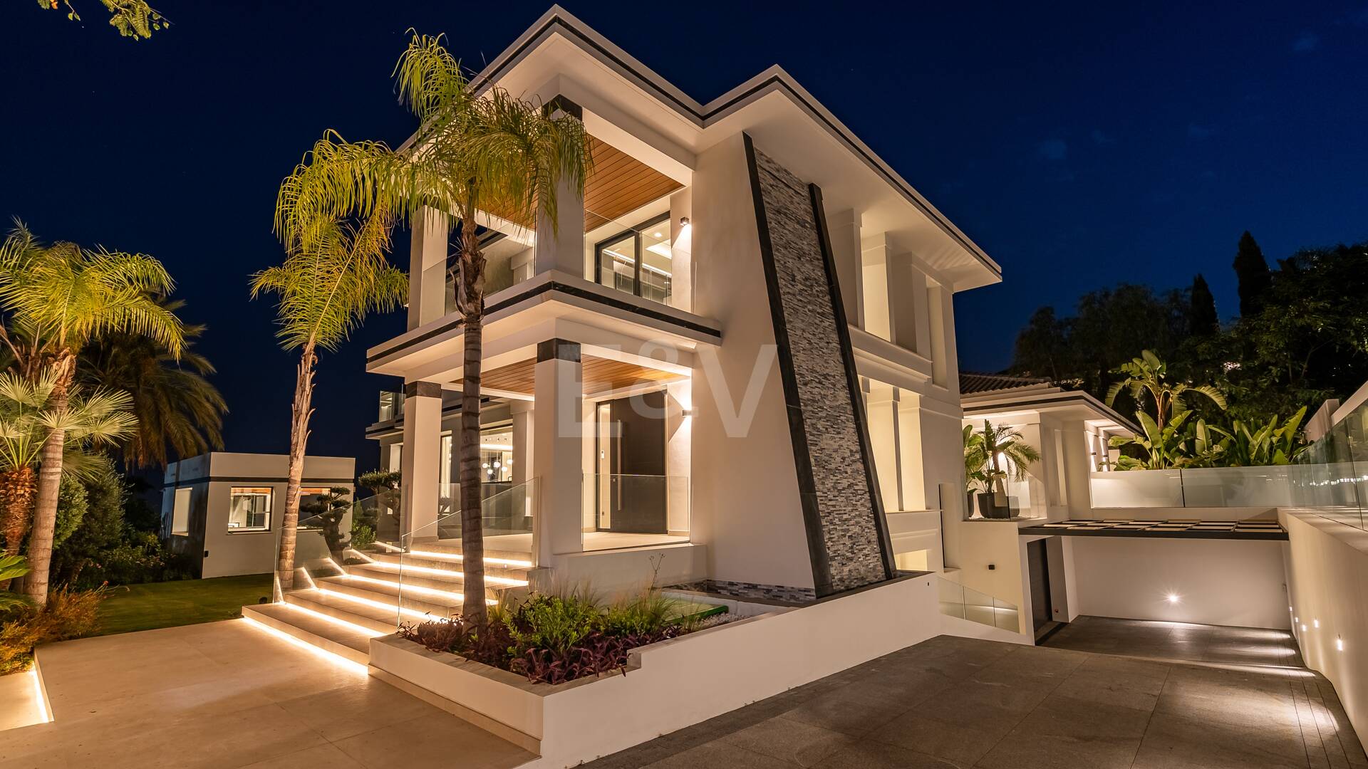 Villa de golf contemporaine Los Flamingos avec vue sur la mer