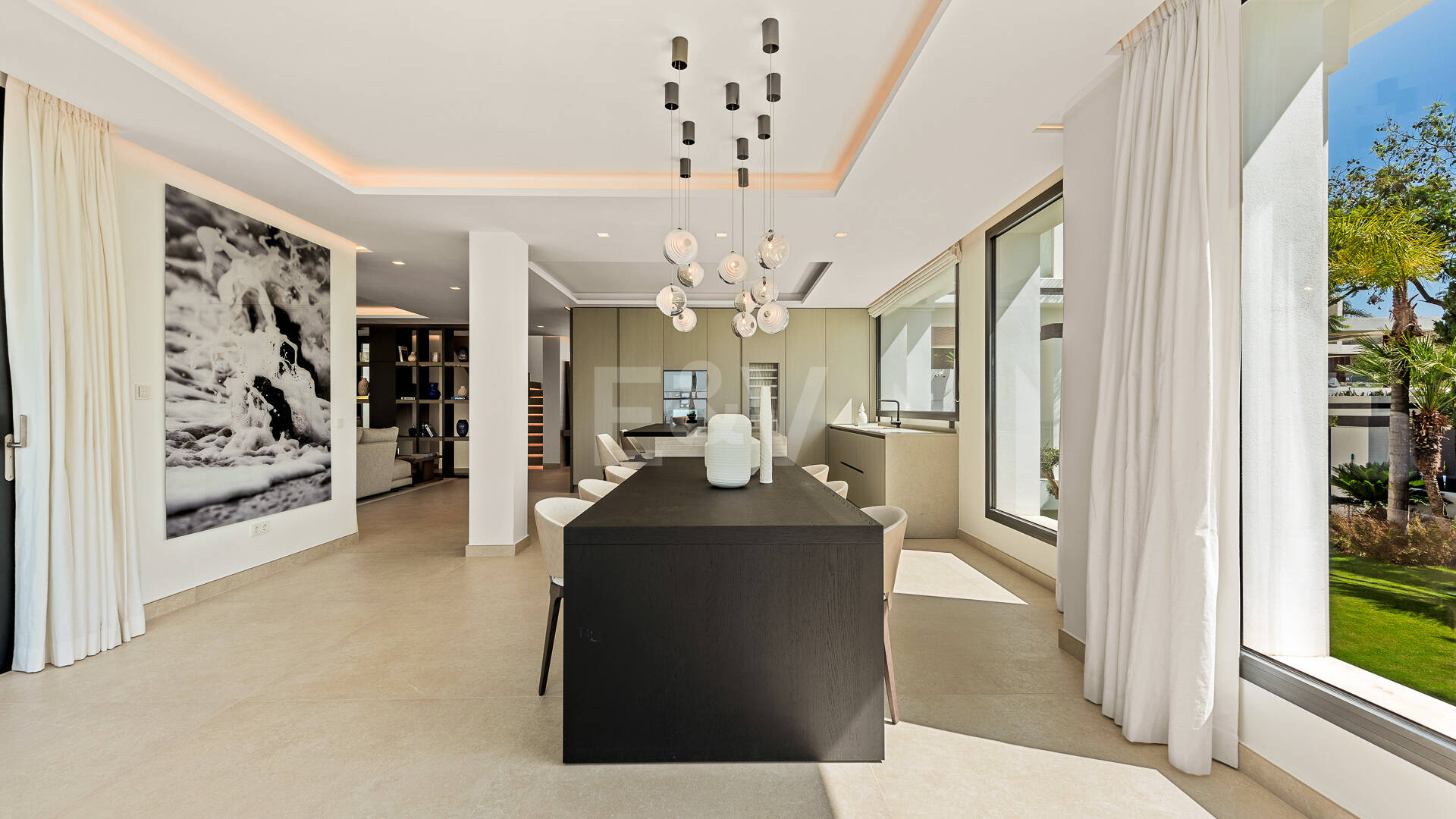 Villa de golf contemporaine Los Flamingos avec vue sur la mer