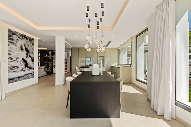 Villa de golf contemporaine Los Flamingos avec vue sur la mer